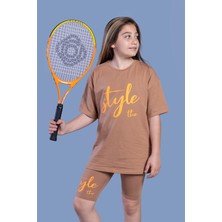 Toontoy Kids Toontoy Kız Çocuk Baskılı Taytlı Takım