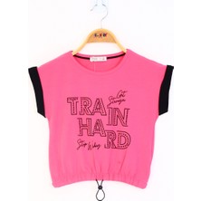 Toontoy Kids Toontoy Kız Çocuk Baskılı Taş Işlemeli Tişört