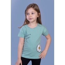 Toontoy Kids Toontoy Kız Çocuk Papatya Baskılı Tişört