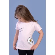 Toontoy Kids Toontoy Kız Çocuk Papatya Baskılı Tişört