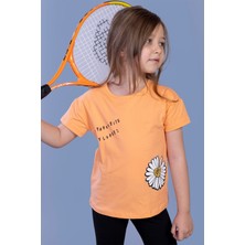 Toontoy Kids Toontoy Kız Çocuk Papatya Baskılı Tişört