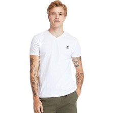Timberland Ss Dunstan Rıver Jersey V Beyaz Erkek Kısa Kol T-Shirt