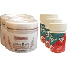 Three Brand Whitening Cream 100 ml Arnavut Kremi  2 Adet + Rus Merhemi Genital Bölge Kremi 50 ml 3 Adet