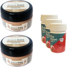 Three Brand Whitening Cream 50 ml Arnavut Kremi  2 Adet + Rus Merhemi Genital Bölge Kremi 50 ml 3 Adet