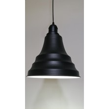 Riolight modern,rustik,vintage mutfak,oda,cafe,oteller için siyah 1xe27 metal sarkıt avize çap:23cm