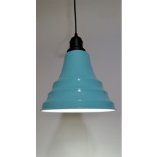 Riolight retro,rustik,vintage mutfak,oda,cafe oteller için turkuaz 1xe27 metal sarkıt avize çap:23cm