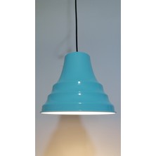 Riolight Retro,vintage mutfak,oda,cafeler için1xe27 turkuaz tekli metal sarkıt avize çap:23cm