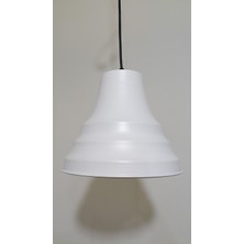 Riolight  Retro,vintage mutfak,oda,cafeler için Beyaz Tekli Metal Sarkıt avize Çap:23CM