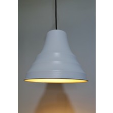 Riolight Retro,vintage mutfak,oda,cafeler için Beyaz Tekli Metal Sarkıt avize Çap:23CM