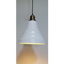 Riolight modern,rustik,vintage mutfak,oda,cafe,oteller için beyaz 1xe27 metal sarkıt avize çap:27cm