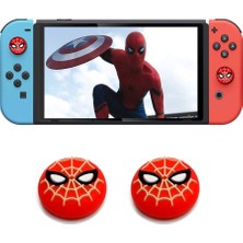 Feza Nintendo Switch 2 Adet Spiderman Kabartma Desenli Analog Başlığı