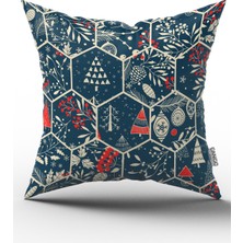 Cango Home Çift Tarafı Baskılı Yılbaşı Temalı Dijital Baskılı Kırlent Yastık Kılıfı CGH301-CT