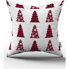 Cango Home Çift Tarafı Baskılı Yılbaşı Temalı Dijital Baskılı Kırlent Yastık Kılıfı CGH326-CT