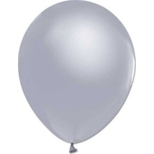 Parti Furyası Sedefli Metalik  Parlak Balon Gümüş 50 Adet