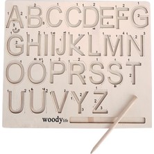 Woody Life Ahşap Harfleri Yazma Öğrenme Eğitici Montessori Oyuncak