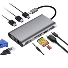 Valkyrie 10 In 1 USB 3.0 HDMI 4K Sd Macbook Type-C Hub Çevirici Çoklayıcı