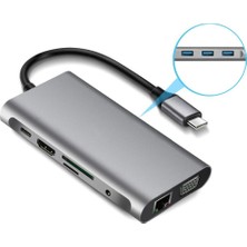 Valkyrie 10 In 1 USB 3.0 HDMI 4K Sd Macbook Type-C Hub Çevirici Çoklayıcı