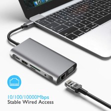 Valkyrie 10 In 1 USB 3.0 HDMI 4K Sd Macbook Type-C Hub Çevirici Çoklayıcı