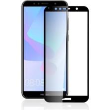 Case World Huawei Y6 2018 Tam Kaplayan Temperli Ekran Koruyucu Cam