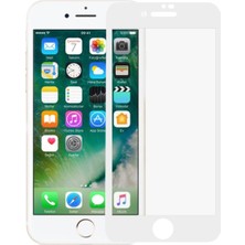 Case World Apple iPhone 6s Tam Kaplayan Temperli Ekran Koruyucu Cam - Beyaz