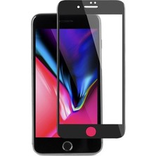 Case World Apple iPhone 8 Tam Kaplayan Temperli Ekran Koruyucu Cam - Siyah
