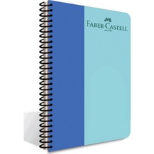 Faber-Castell Faber Bicolor A4 80 Yaprak Pp Kapak Spiralli Çizgili Defter Mavi