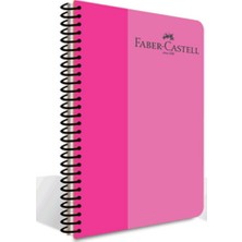 Faber-Castell Faber Bicolor A4 80 Yaprak Pp Kapak Spiralli Çizgili Defter Pembe