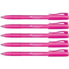 Faber-Castell Faber Cx Colour Renkli Tükenmez Kalem Pembe 5'li