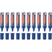 Edding 365 Beyaz Tahta Kalemi Kalın Kesik Uçlu Mavi 10'lu