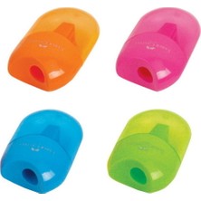Faber-Castell Faber Mini Apple Hazneli Kalemtıraş Neon Renkler 4'lü