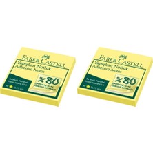 Faber-Castell Faber Yapışkanlı Not Kağıdı 75 x 75 mm Sarı 2'li