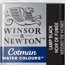 Winsor & Newton Cotman Yarım Tablet Sulu Boya Lamp Black