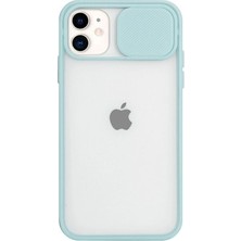 Adarox Apple iPhone 11 Kamera Korumalı Sürgülü Kılıf Turkuaz