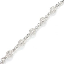 Nusret Takı 925 Ayar Gümüş Kalp Toplu Bileklik Gümüş