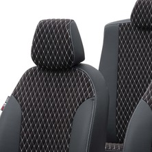 Otom Seat Exeo 2008-2013 Özel Üretim Koltuk Kılıfı Amsterdam Design Tay Tüyü Siyah - Beyaz