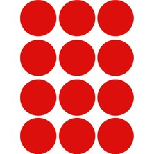 Tellgraf Renkli Yuvarlak Sticker (2,5x2,5 Cm)
