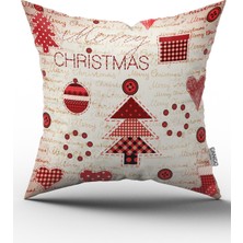 Cango Home Çift Tarafı Baskılı Yılbaşı Temalı Dijital Baskılı Kırlent Yastık Kılıfı CGH307-CT