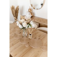 Rope Decor Hasır Jüt Salon Mutfak Masa Örtüsü / Runner / 85X35CM