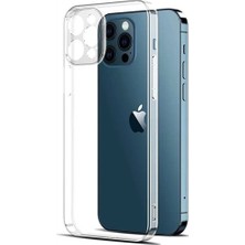 CoverZone Apple iPhone 12 Pro Max Kılıf Kamera Korumalı Crystal Clear Sert Plastik Şeffaf