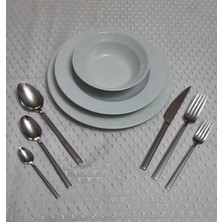 Kardelen  Çubuk  72 Parça 12 Kişilik 10.00 mm Bıçaklı Kaşık Çatal  Set
