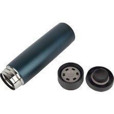 Sedef Silver Çelik Termos Bardak 500 ml Bitki Çayı Demleme Bardağı Tea Cups Thermos Mug Kupa Araç Termos SDF889