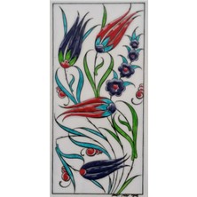 Can Seramik - 10 x 20 cm El Dekoru Iznik Çinisi