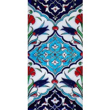 Can Seramik - 10 x 20 cm El Dekoru Iznik Çinisi
