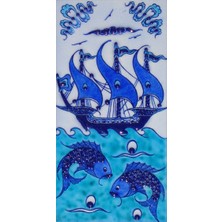 Can Seramik - 10 x 20 cm El Dekoru Kütahya Çinisi