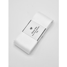 Elmas Süs Beyaz Saten Kurdele Takı Kurdelesi (6CM-10M)