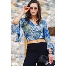 Los Banditos Ispanyol Kol Crop Bluz