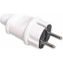 Viko Topraklı Erkek Fiş Beyaz