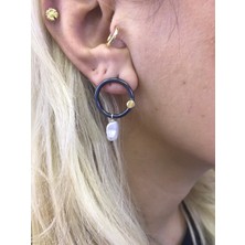 Nsa Silver  Inci Taşlı Gümüş Küpe 925 Ayar Orijinal Inci Kadın Küpe