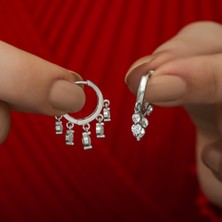 CHIC TOUCH Tektaş Sallantılı Gümüş Küpe