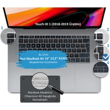 McStorey Laptop Macbook Air 13inç Klavye Koruyucu (Türkçe Q) A1932 2018/2019 yılı ile Uyumlu